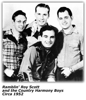 Roy Scott and the Country Harmony Boys Circa 1953