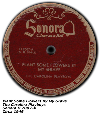 Sonora - Carolina Playboys - Circa 1946