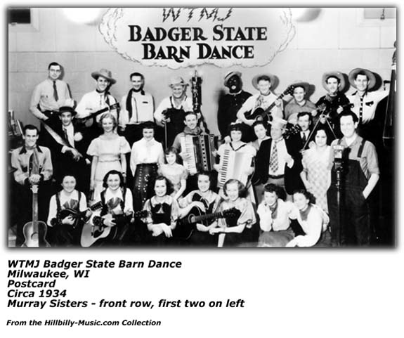 WTMJ Baddger State Barn Dance - 1934 - Cast Postcard