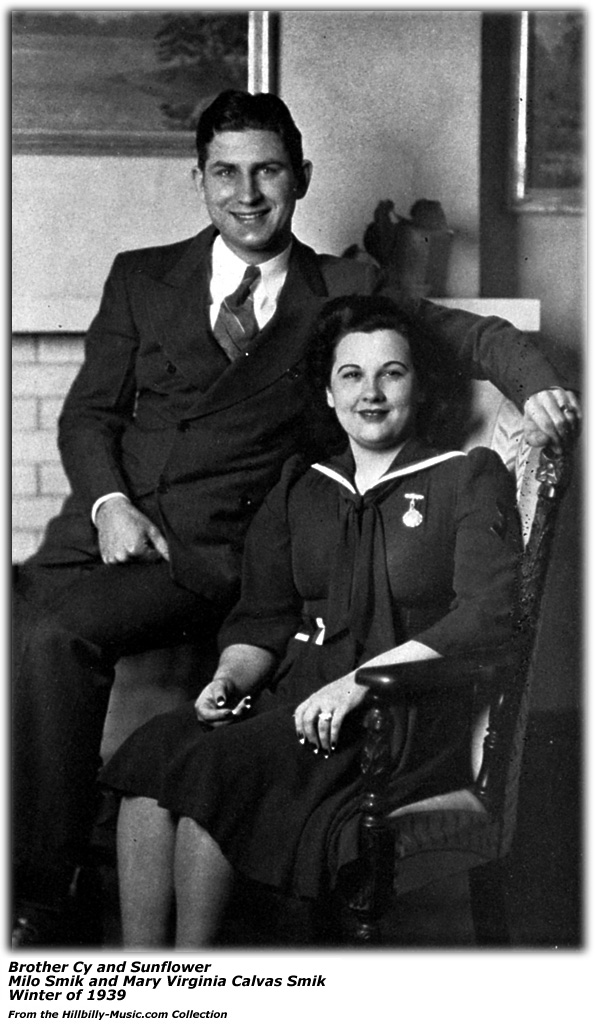 Portrait - Brother Cy and Sunflower - Milo Smik and Mary Virginia Calvas Smik - 1939