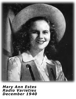 Promo Pic - Mary Ann Estes - Radio Varieties - December 1940