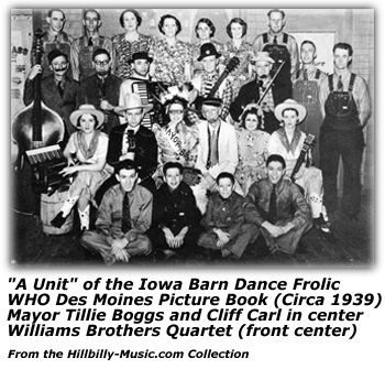 Iowa Barn Dance Frolic Unit - Mayor Tillie Boggs - Cliff Carl - Williams Brothers - WHO - 1939