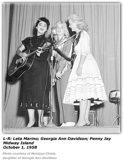 Leta, Georgia Ann and Penny - Midway Island - 1958