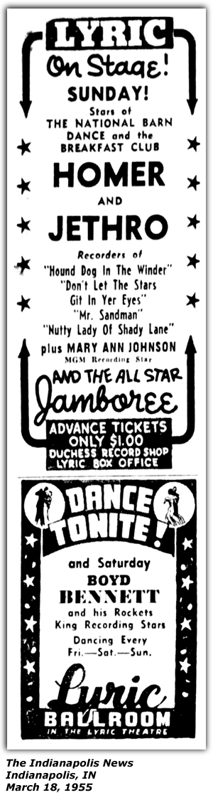Promo Ad - Benefit Show For Cactus Jack Call - Kansas City Kansas Memorial Auditorium - Roy Acuff - George Jones - Ralph Emery - Billy Walker - Cowboy Copas - Hawkshaw Hawkins - Wilma Lee and Stoney Cooper - Dottie West - Georgie Riddle and the Jones Boys - George McCormick and Clinch Mountain Clan - Patsy Cline - March 1, 1963