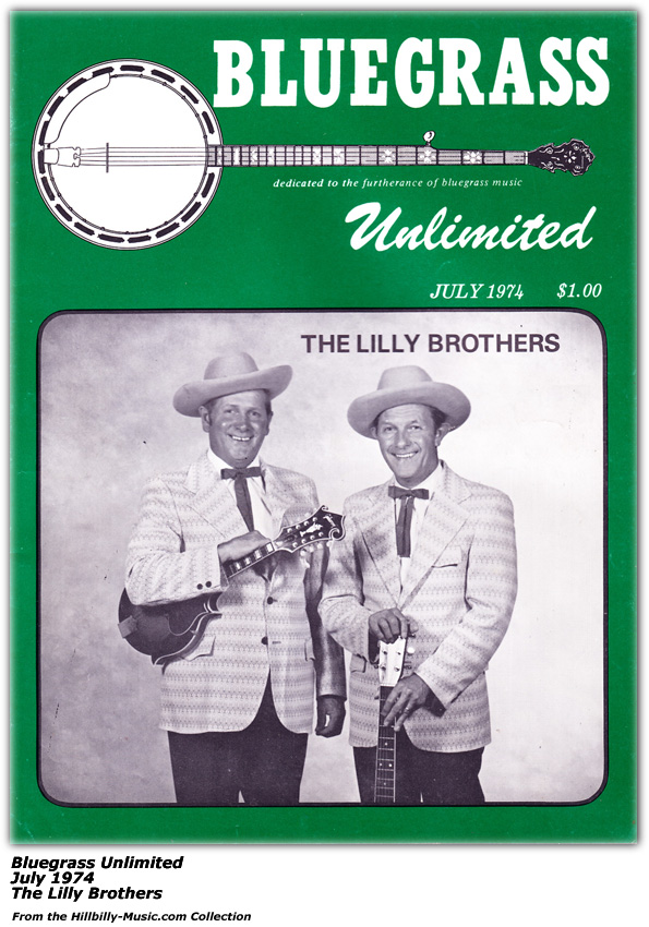 Bluegrass Unlimited - July 1974 - The Lilly Brothers