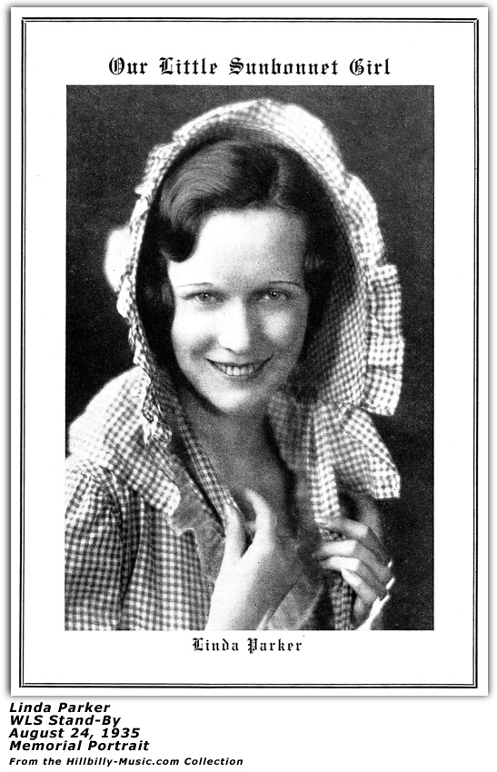 Memorial Portrait - Linda Parker - WLS Stand-By; August 24, 1935