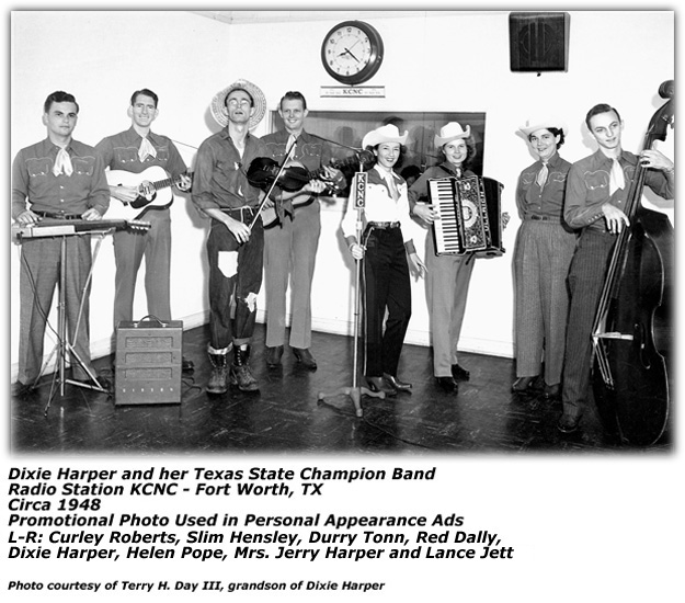 Dixie Harper and her Bluebonnet Boys - Texas State Champions - KCNC Studio Portrait