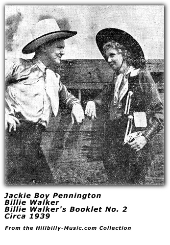 Jackie Boy Pennington and Billie Walker 1939