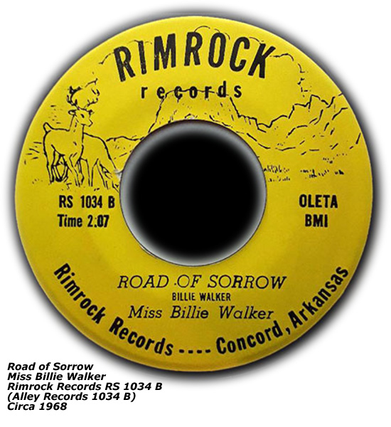 Road Of Sorrow - Rimrock Records - Miss Billie Walker - Circa 1968