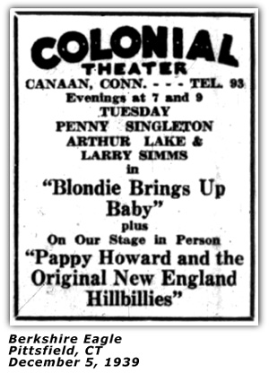 Pappy Howard Colonial Theater Ad 1939
