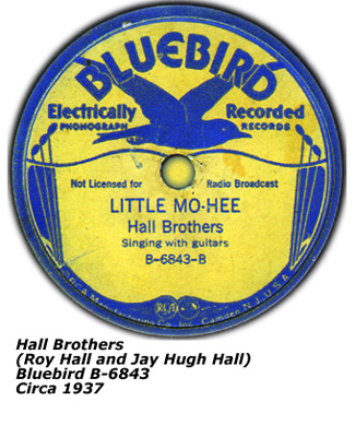 Bluebird Label - Hall Brothers - Little Mohee - Circa 1937