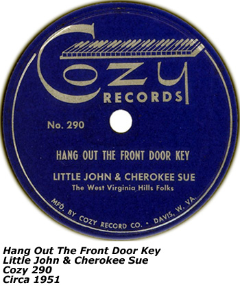 Cozy Records - Cherokee Sue and Little John Circa 1950