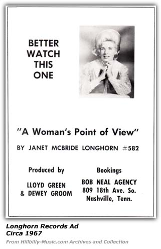 Janet McBride - Longhorn Ad 1967