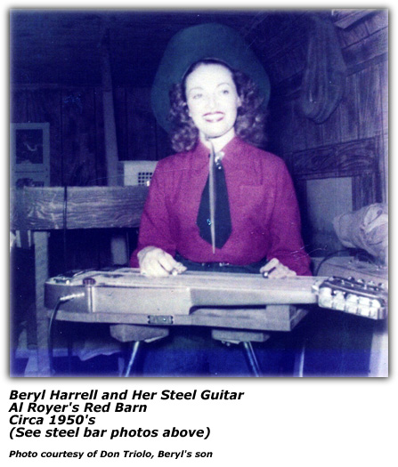 Beryl Harrell's Steel Bar donated by her son, Don Triolo