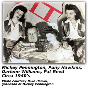 Mickey Pennington, Puny Hawkins, Darlene Williams and Pat Reed - Circa 1940s