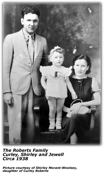 The Roberts Family - Curley, Shirley and Jewell - Circa 1938