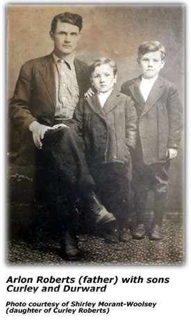 Arlon Roberts with sons Durward and Curley