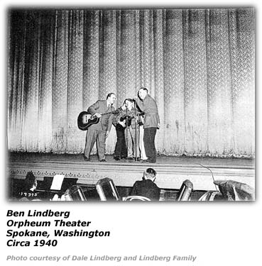Ben Lindberg - Orpheum Theater - Spokane 1940