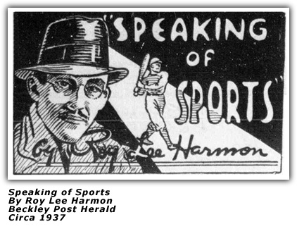Roy Lee Harmon Sports Column Header - 1937