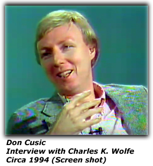 Don Cusic - Screen Shot from Interview with Charles K. Wolfe - Circa 1994