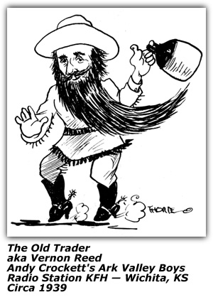 Promo Ad - The Old Trader (sketch) aka Vernon Reed - Andy Crockett's Ark Valley Boys - KFH - 1939