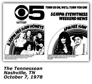 Promo Ad - Hee! Haw! Honeys - Lulu Roman - October 1978