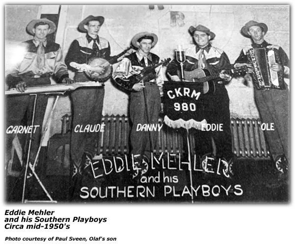 Eddie Mehler and his Southern Playboys with Olaf Sveen - accordion - mid-1950s