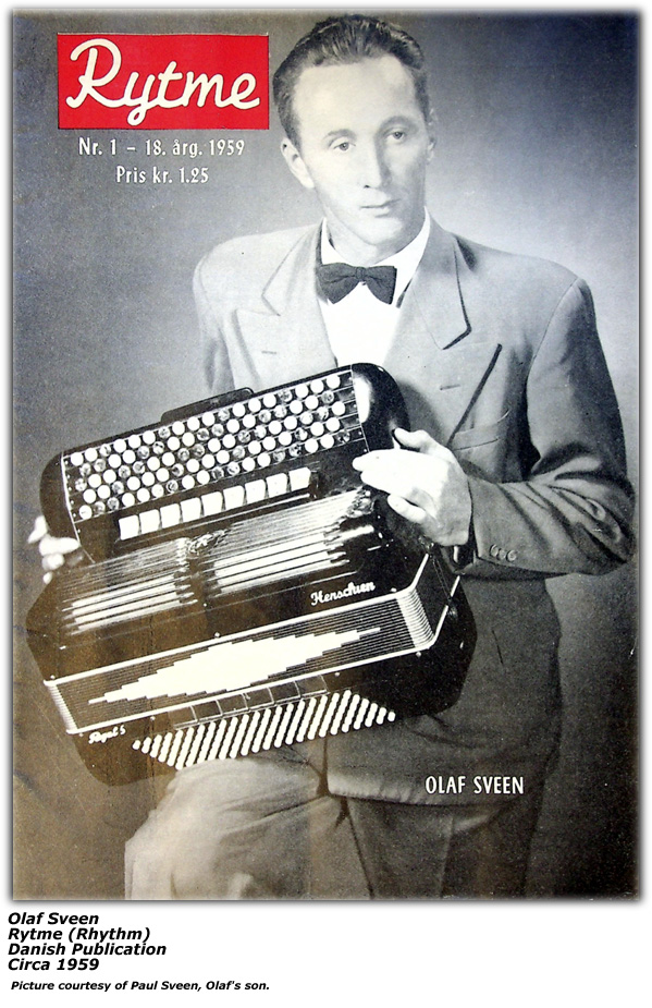 Olaf Sveen - accordion - Rytme Magazine Cover - Danish - 1959